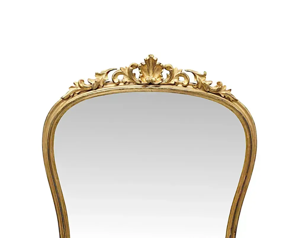 A Stunning Large 19th Century Archtop Giltwood Overmantel Mirror photo furniture
