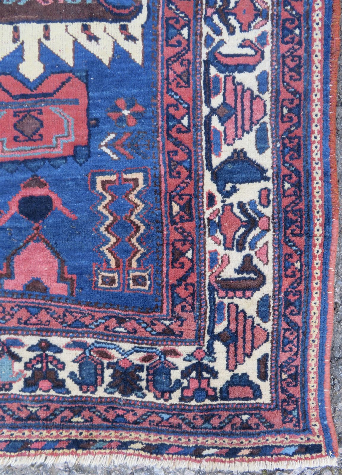 Collectors Early Antique Tribal Rug. 145cm X 120cm. photo vintage