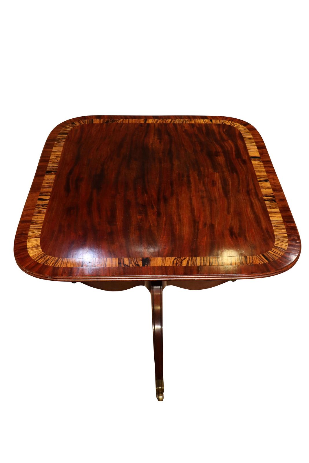 Fine Regency Mahogany Tilt Top Breakfast Table With Crossbanded Border photo for sale