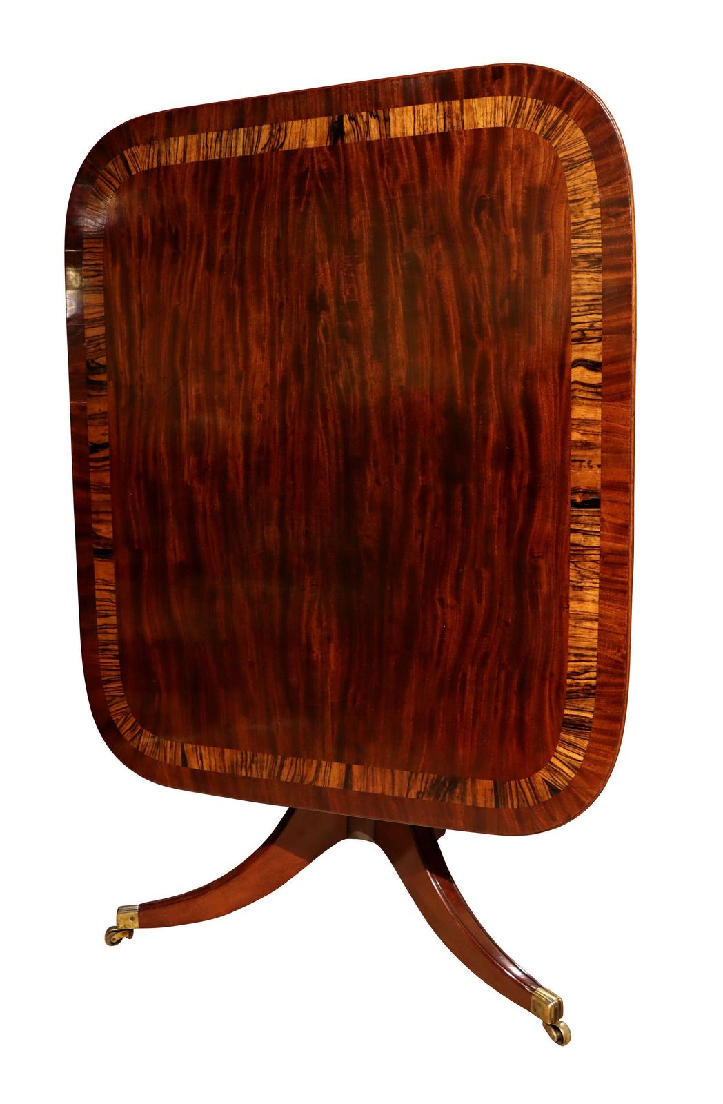Fine Regency Mahogany Tilt Top Breakfast Table With Crossbanded Border photo vinterior