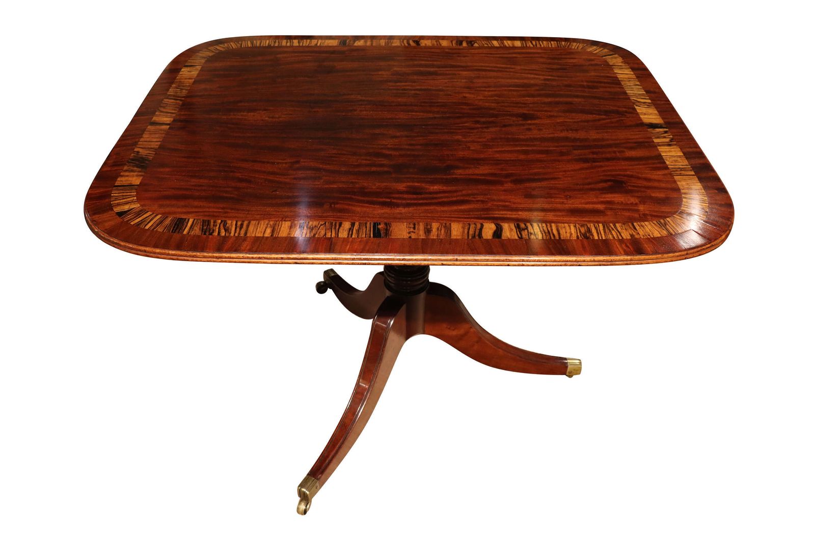 Fine Regency Mahogany Tilt Top Breakfast Table With Crossbanded Border photo buy