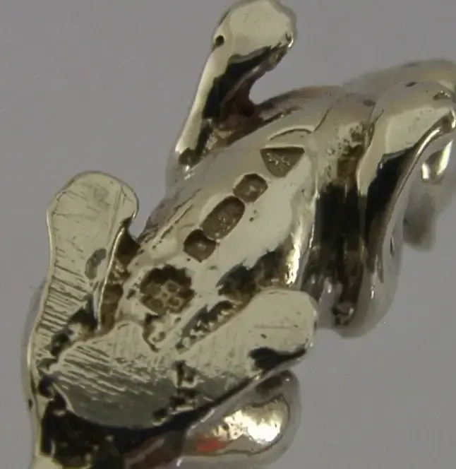Brian Fuller Blf Sterling Silver Cast Cat Figure London 2000 Designer Animal photo vinterior