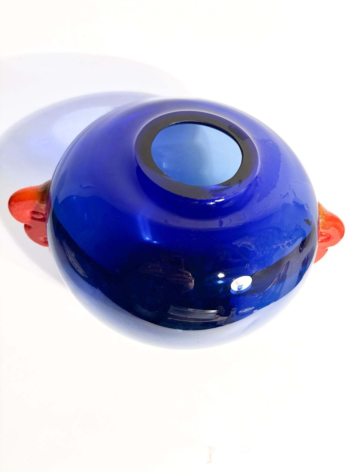 Blue And Orange Murano Glass Vase From The 1980s photo 312.0