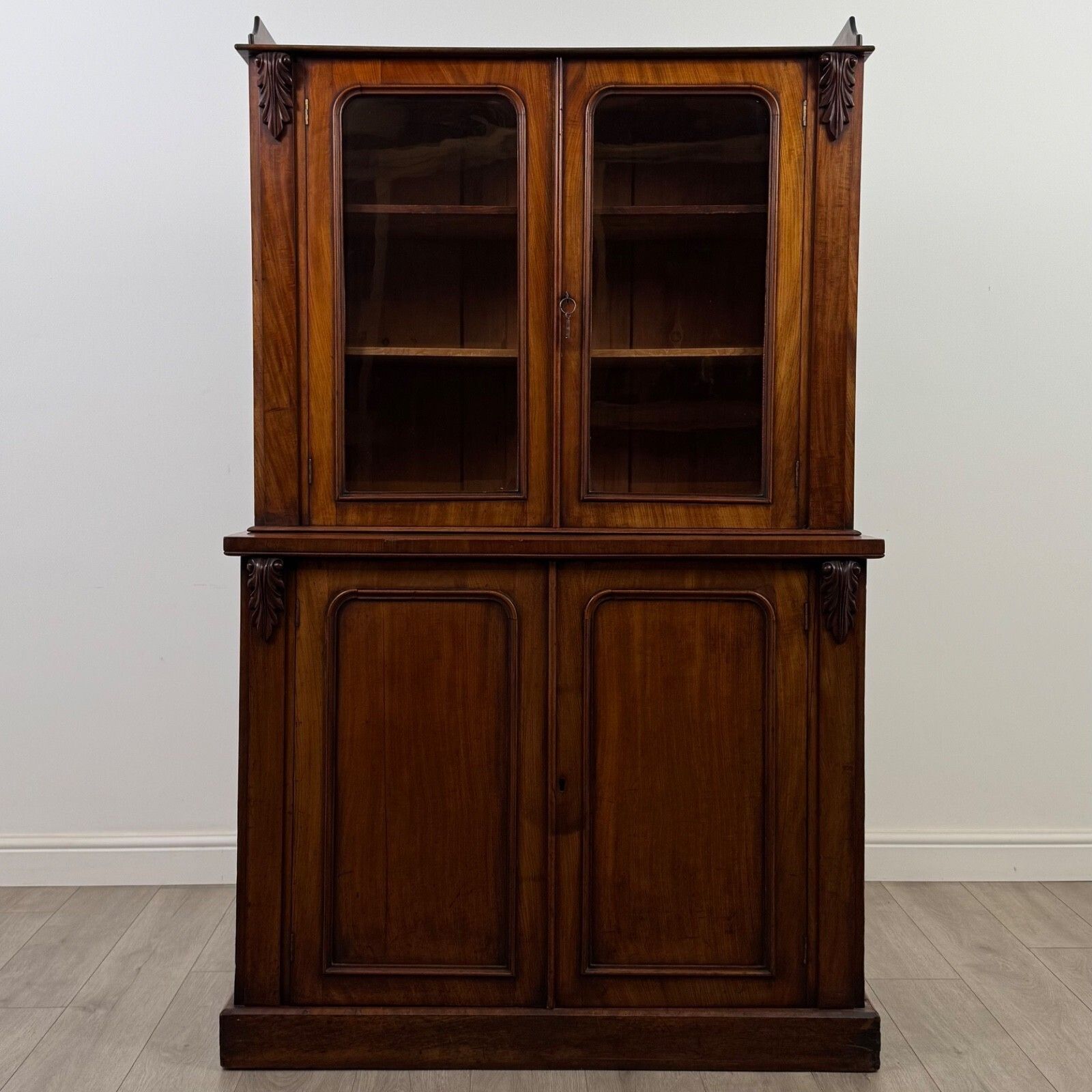 Antique 19th Century Victorian Bookcase In Mahogany photo furniture