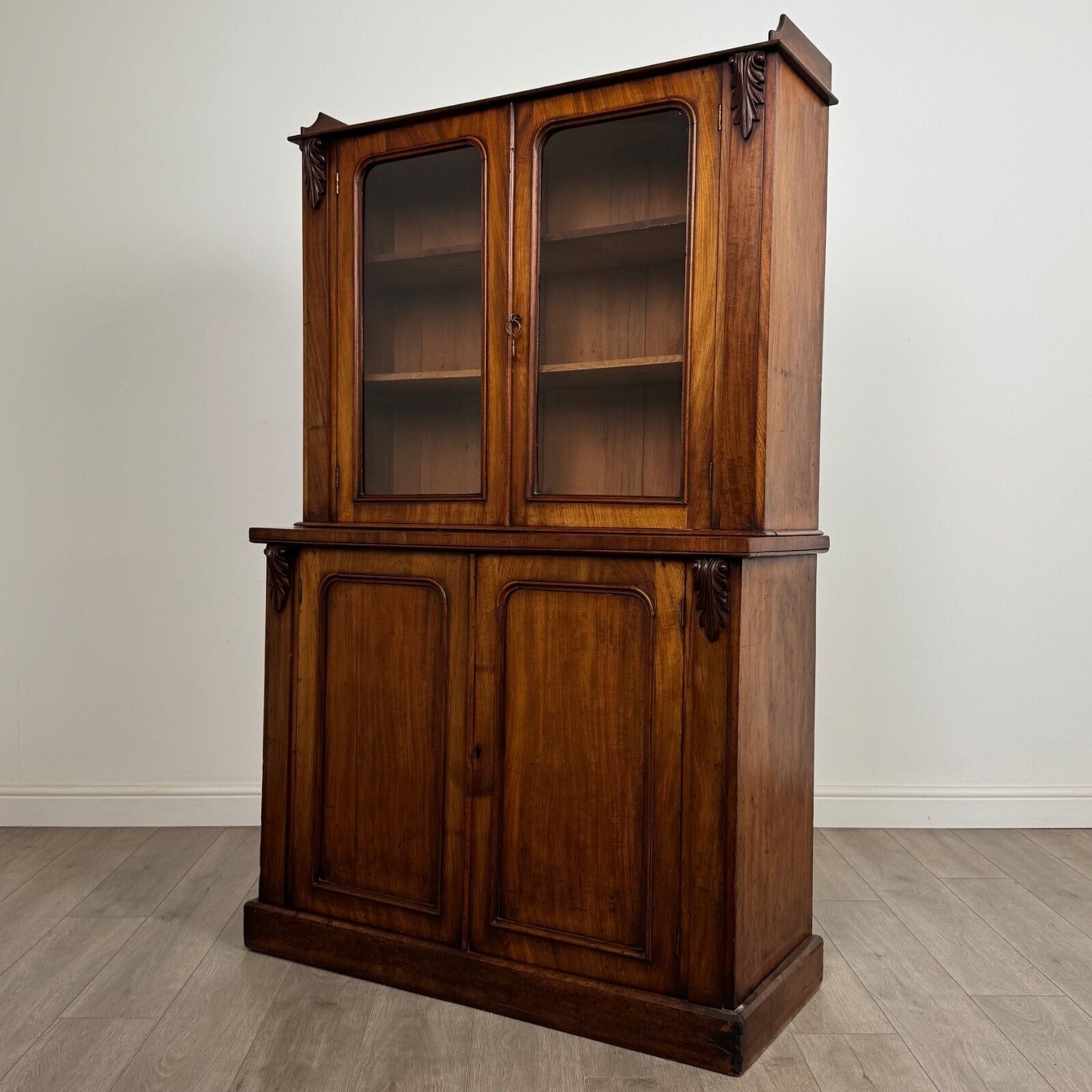 Antique 19th Century Victorian Bookcase In Mahogany photo Furniture