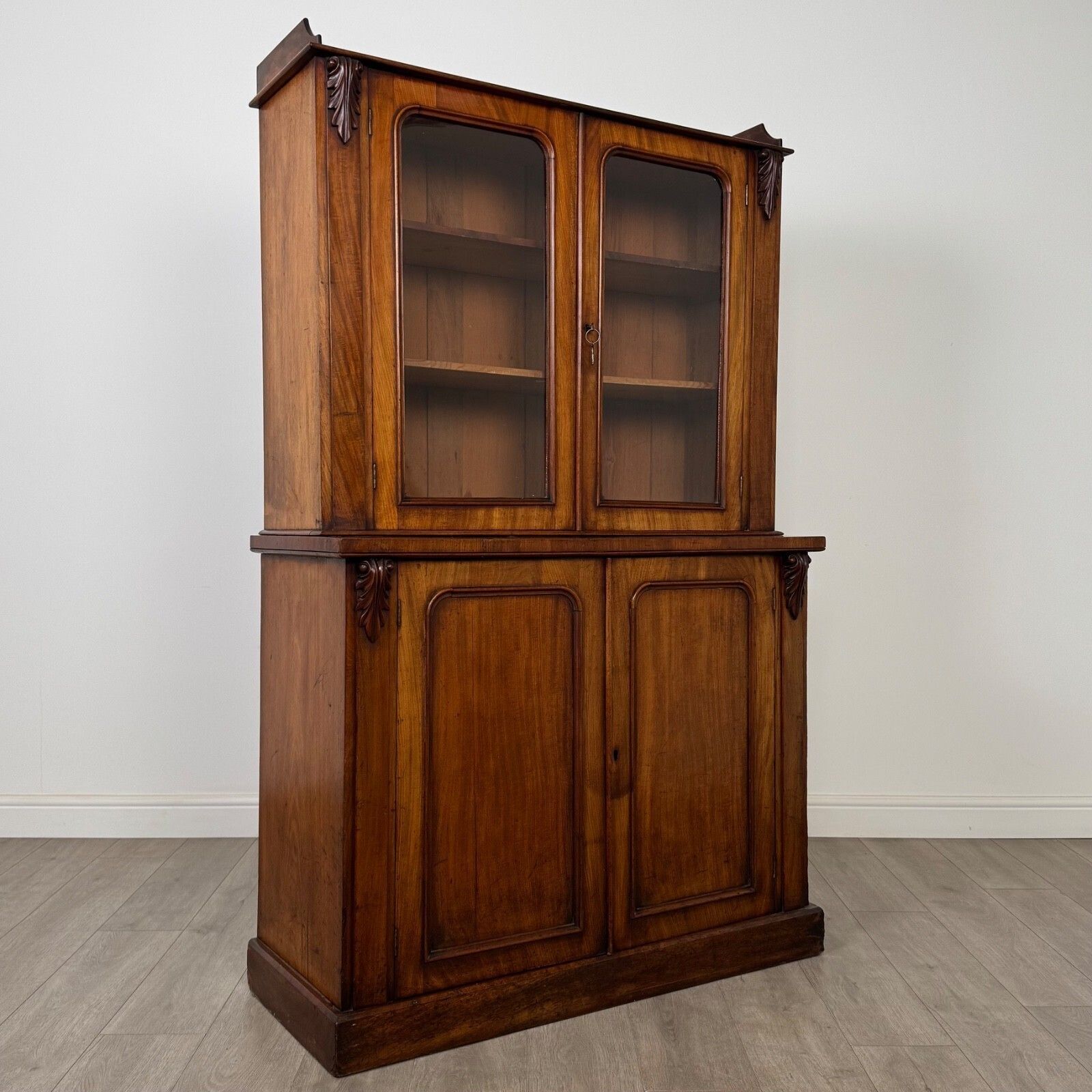photo for sale Antique 19th Century Victorian Bookcase In Mahogany