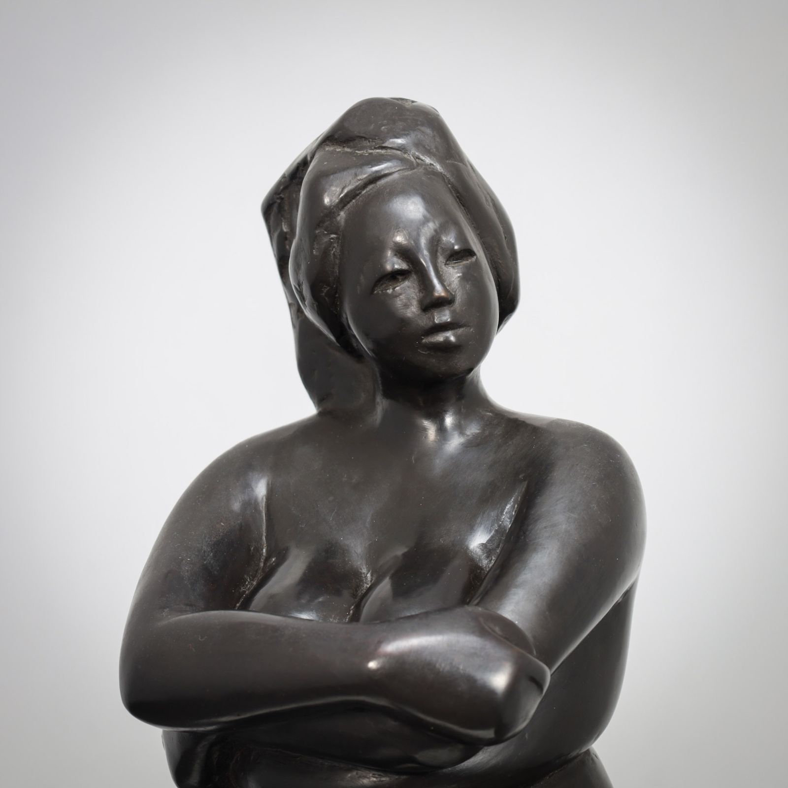 Seated Female Sculpture By Francine Govers, Netherlands, 1990s photo vinterior