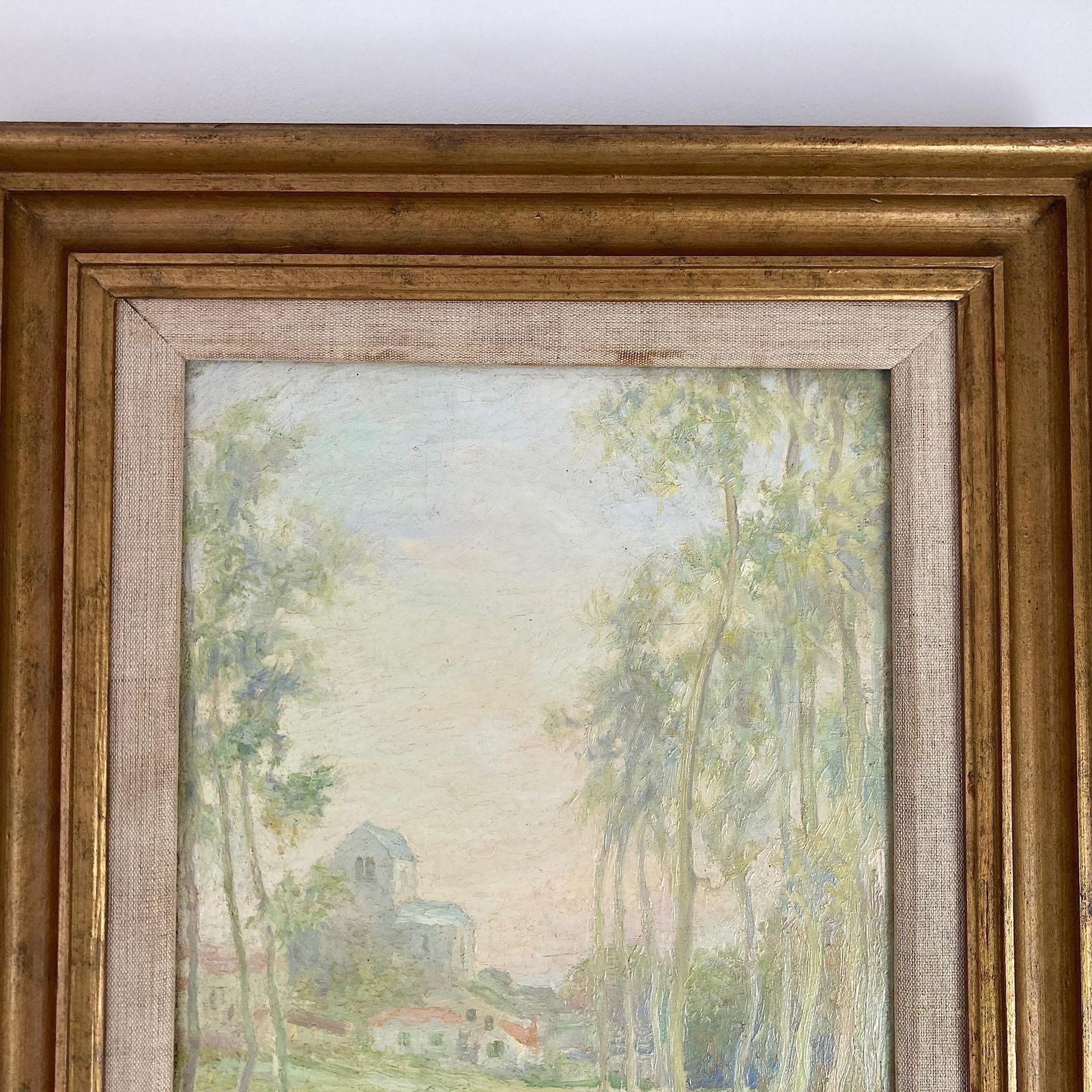 Antique Impressionist Oil Painting Of Grez France – Daniel Pender Davidson (1855 1933) photo Art