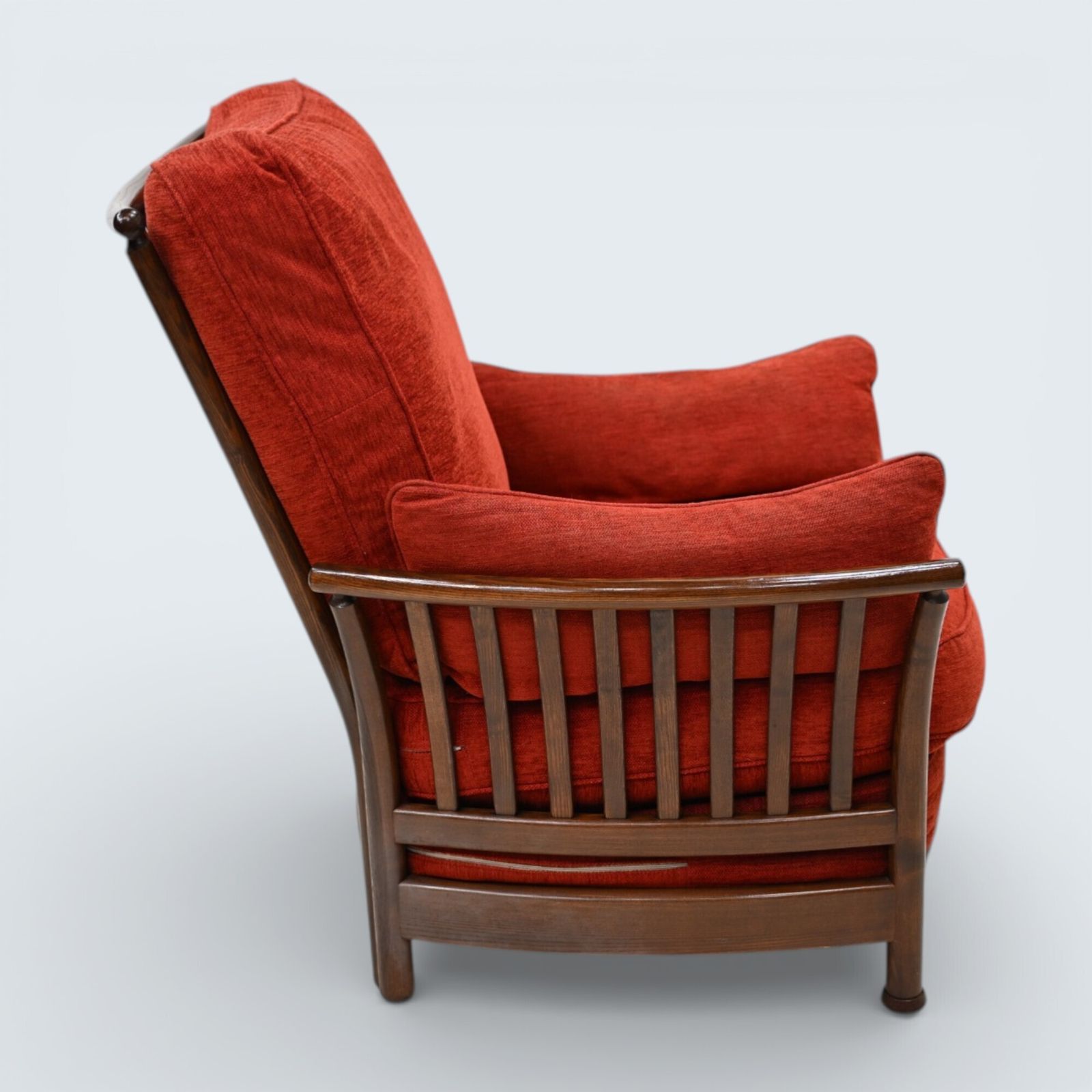 Ercol Renaissance Easy Chair Ercol Upholstery Vintage Fruitwood Finish* photo vintage