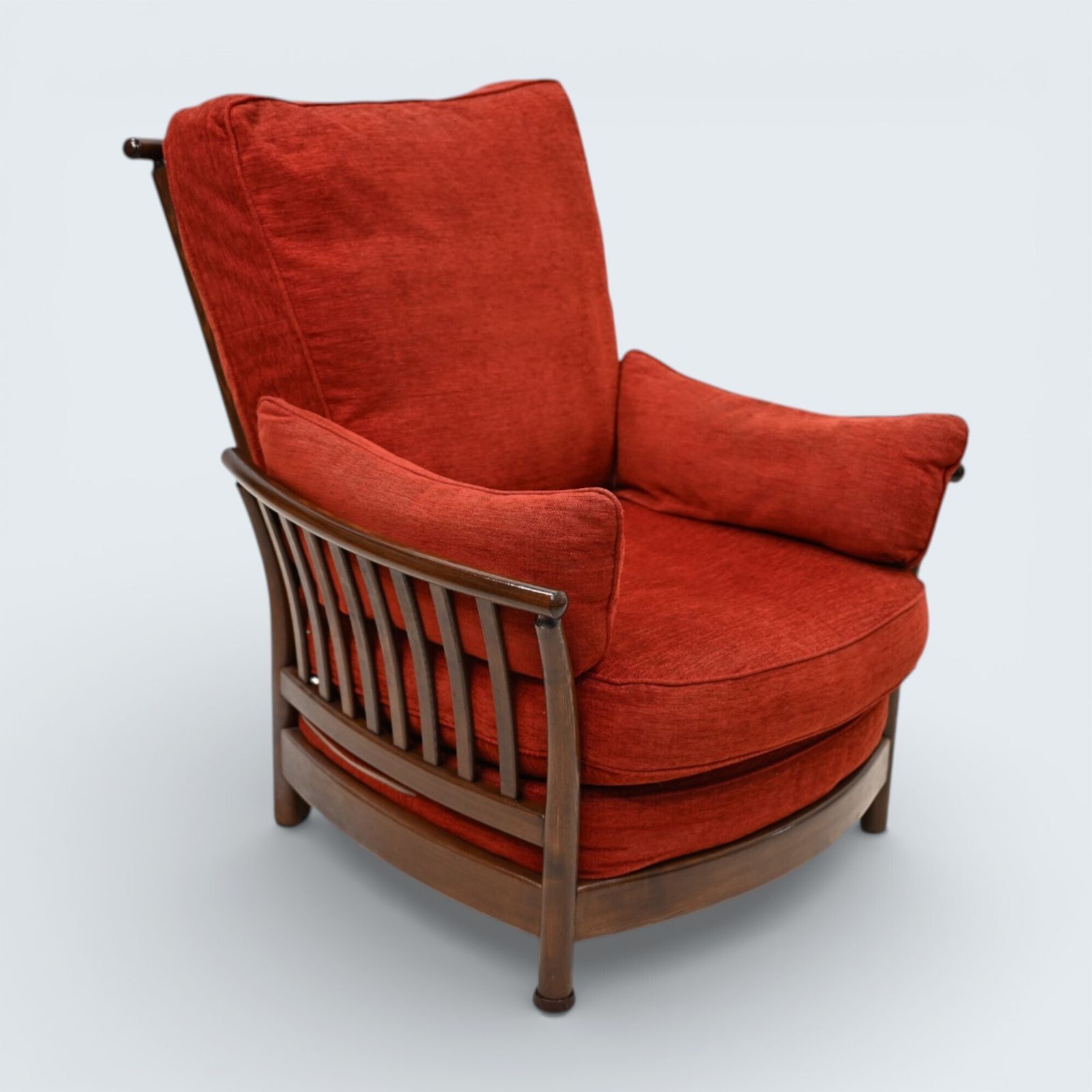 photo furniture Ercol Renaissance Easy Chair Ercol Upholstery Vintage Fruitwood Finish*