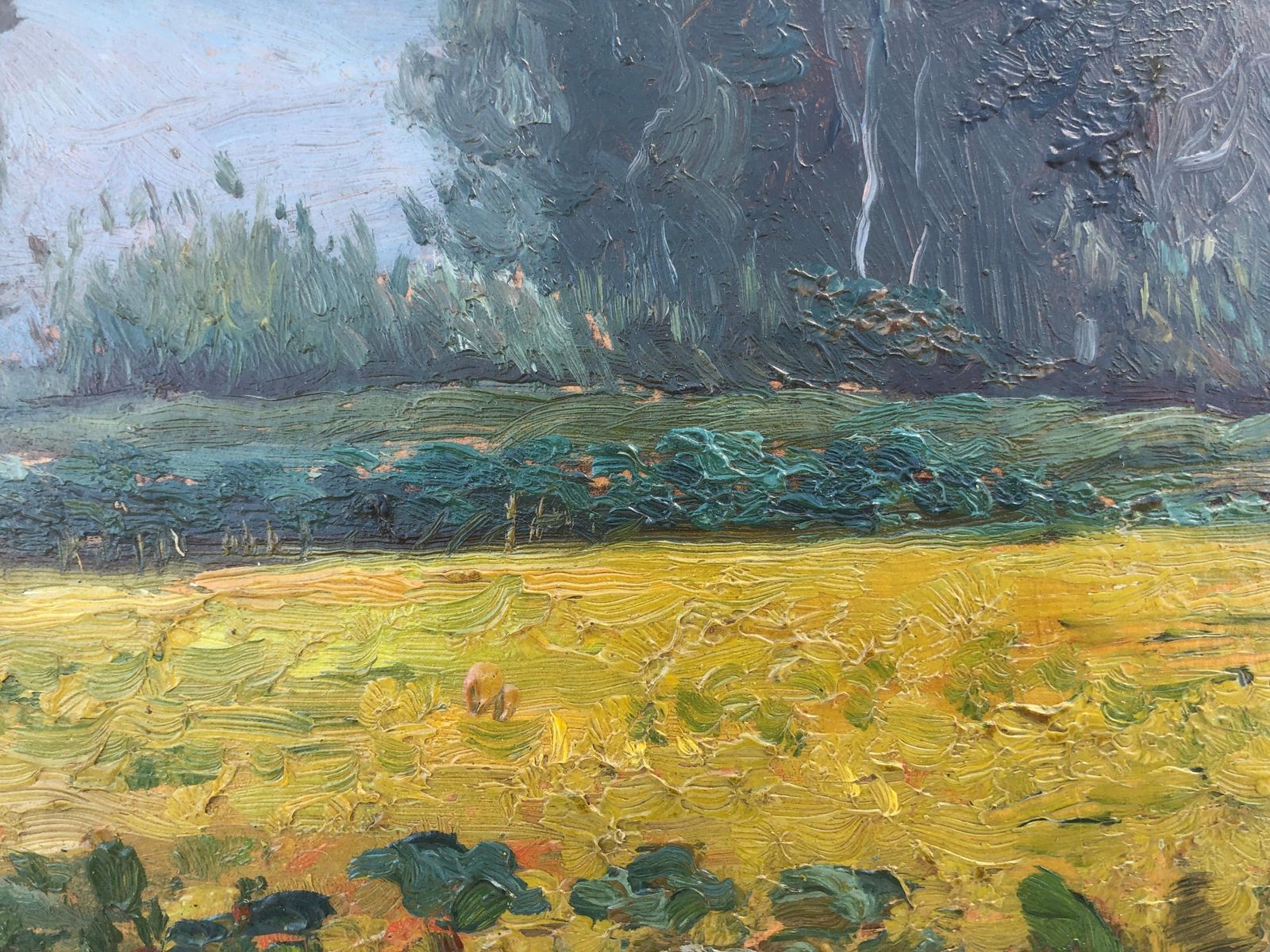 Albert Rafols Culleres Catalan Landscape Oil Painting Mollet Barcelona Fauvist Modernist Spain C.1935 photo for sale