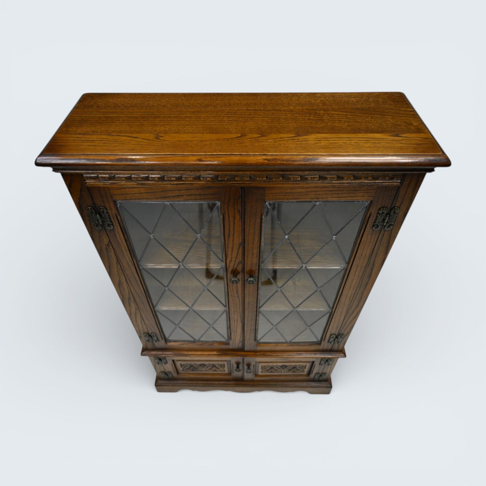 Furniture Old Charm Small Display Cabinet 2 Shelves Light Oak Free* Uk Delivery photo