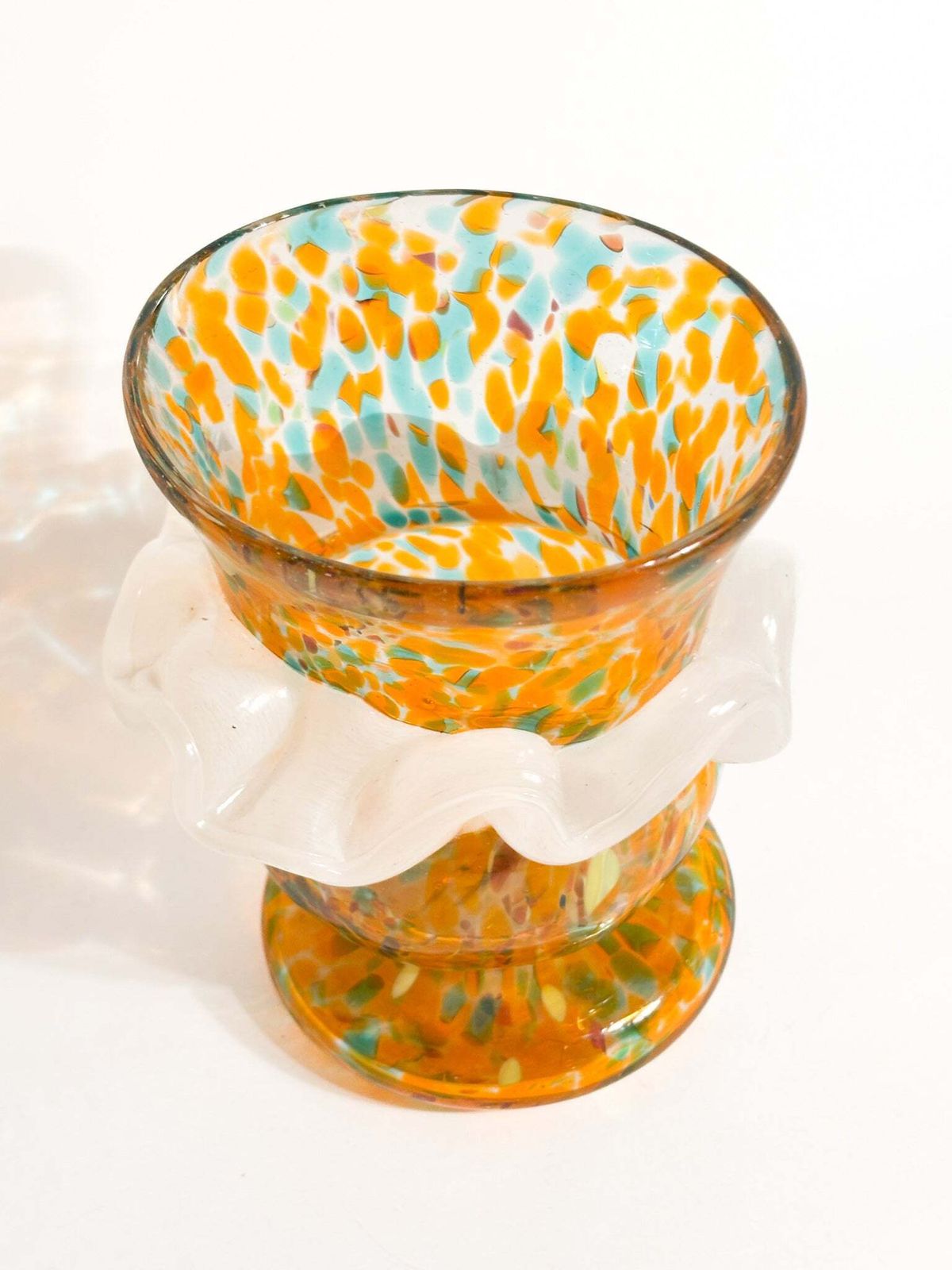 Orange And Blue Murano Glass Goto De Fornasa From The 1980s photo furniture