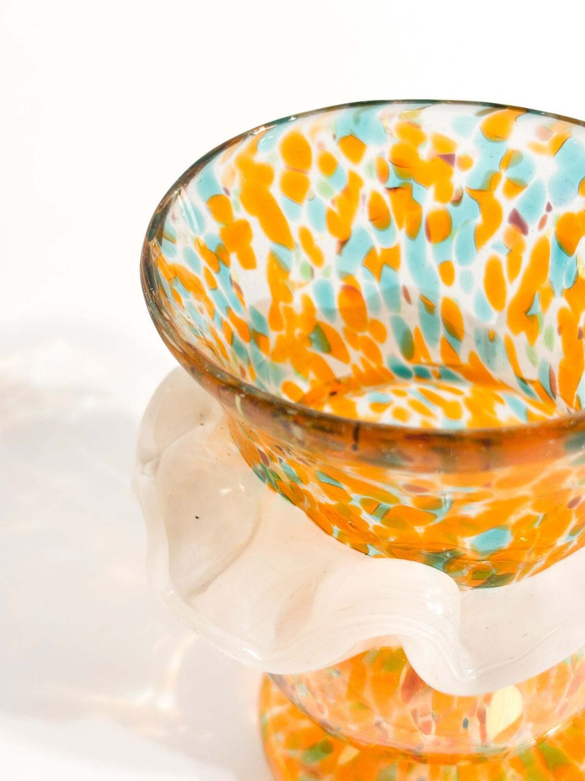 photo for sale Orange And Blue Murano Glass Goto De Fornasa From The 1980s