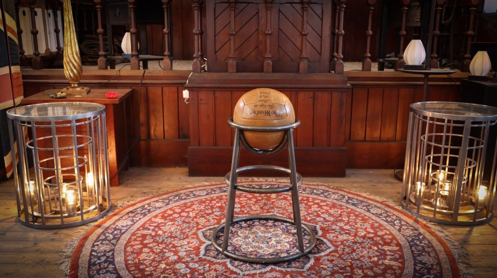 Rare Timothy Oulton Barball Stool Summer Of Sports Range Leather Football Seat photo vinterior