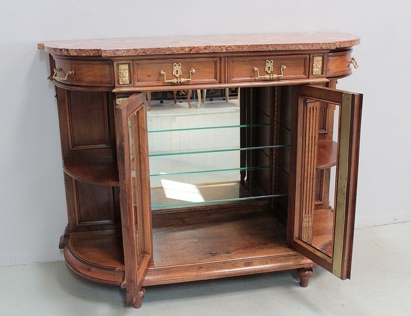 Furniture Buffet Serving Taste L XVI Walnut 19th photo
