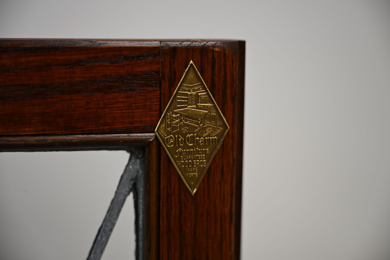 photo vintage Old Charm Hanging Corner Display Cabinet Leaded Glass Tudor Brown Free Delivery*