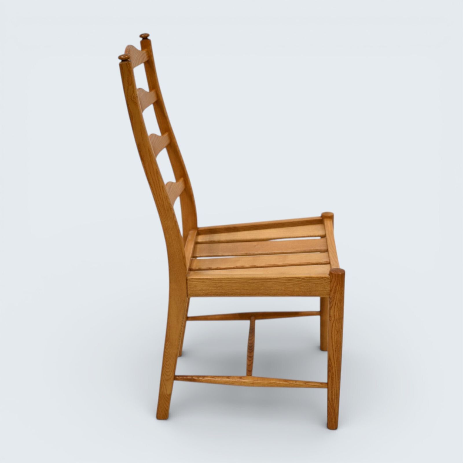 photo furniture Ercol Set Of 4 Dining Chairs Light Finish Ladderback 1970s Free Uk Delivery*