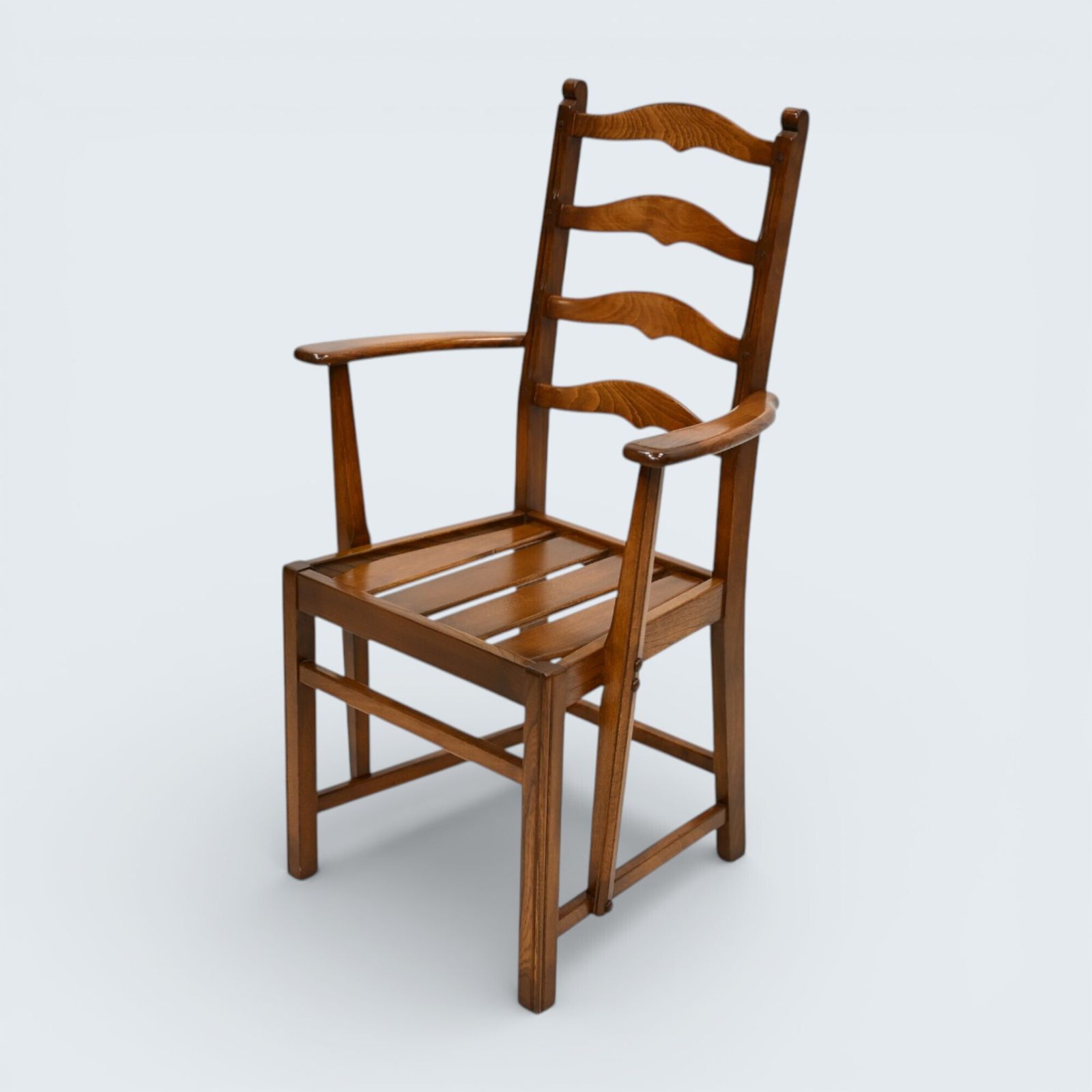 photo vintage 6 Ercol Dining Chairs 1970s Ladderback Inc 2 Carvers Golden Dawn Free Delivery*