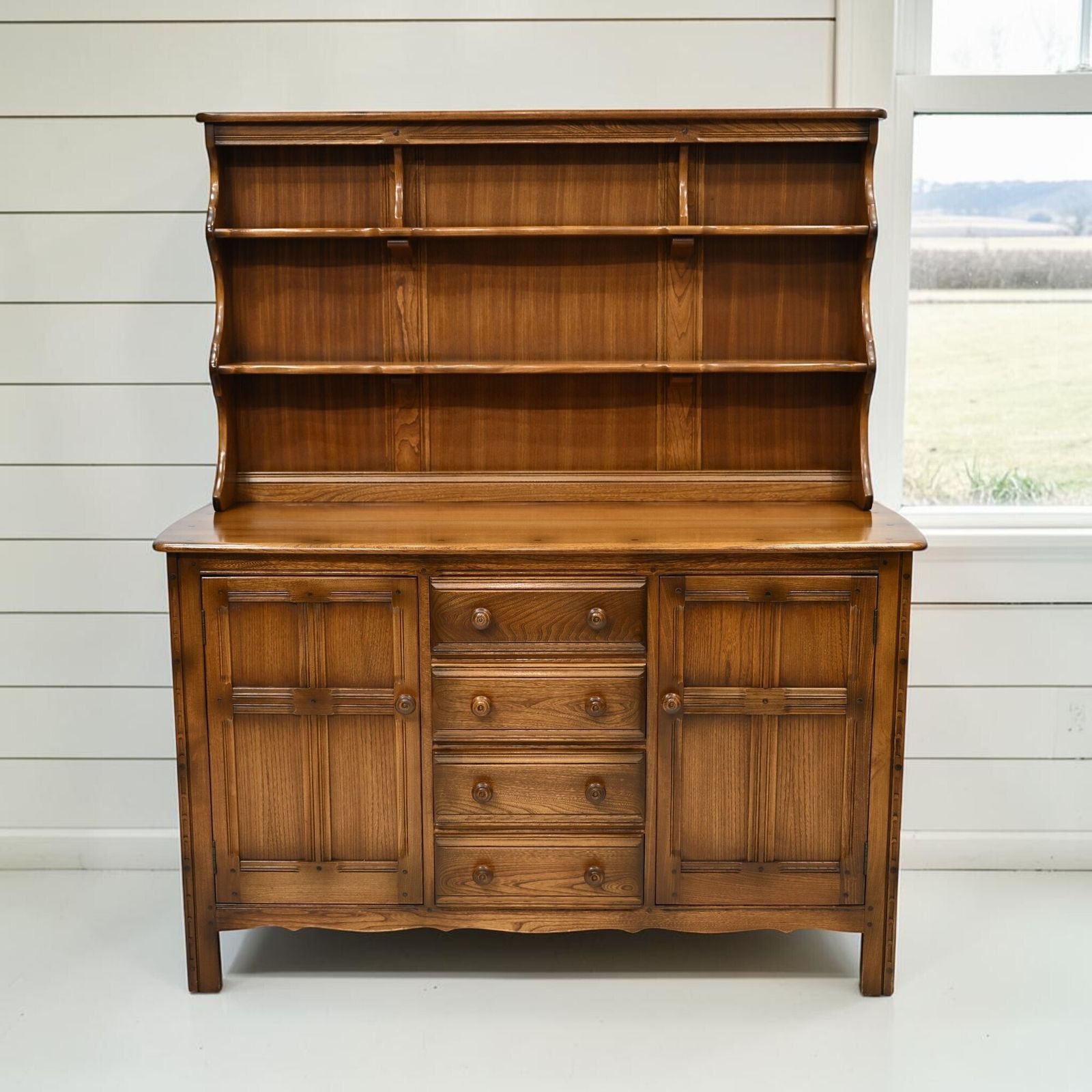 Ercol Vintage Sideboard Dresser 4 Drawers 2 Piece Free Uk Delivery*