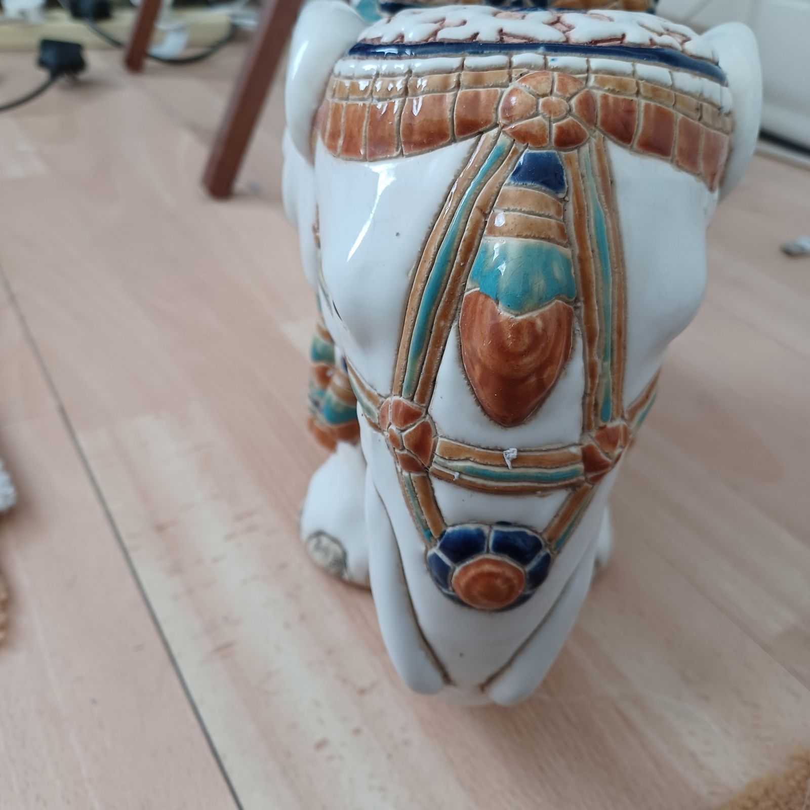 Plant Stand Ceramic Vintage Elephant Indian Style Garden Pot photo furniture