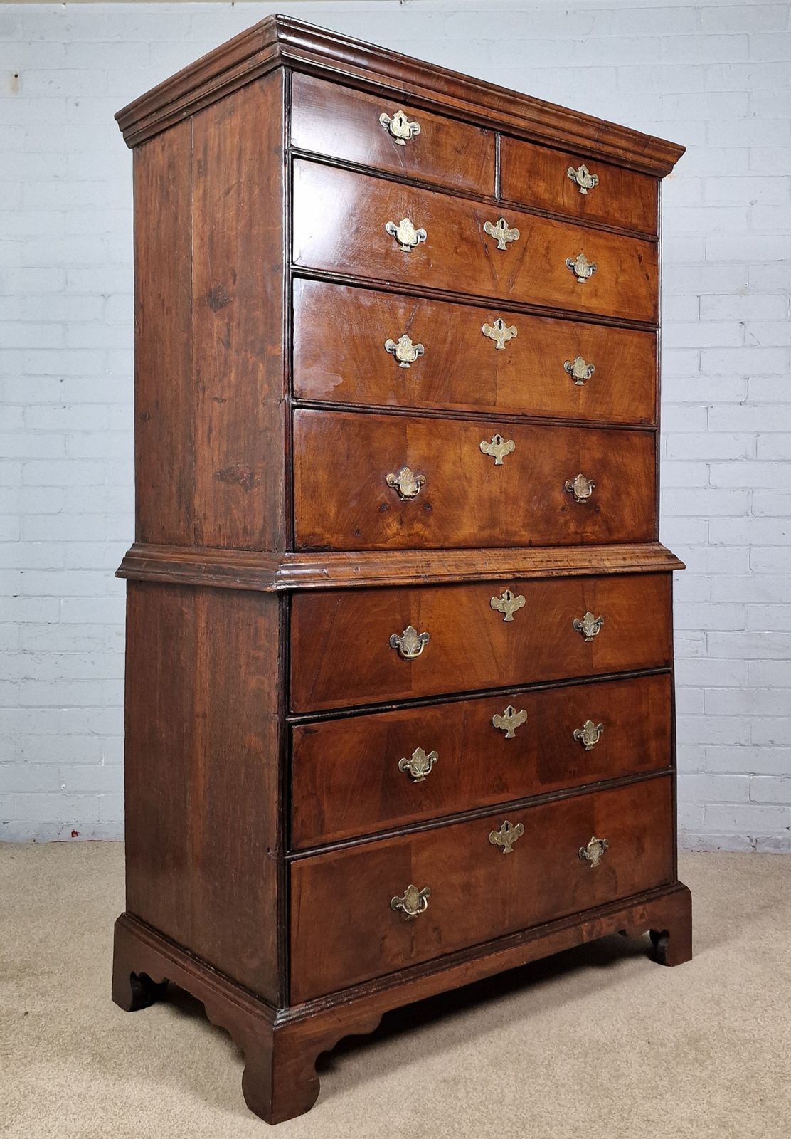 Georgian Secretaire Chest On Chest   Circa 1720. photo Furniture