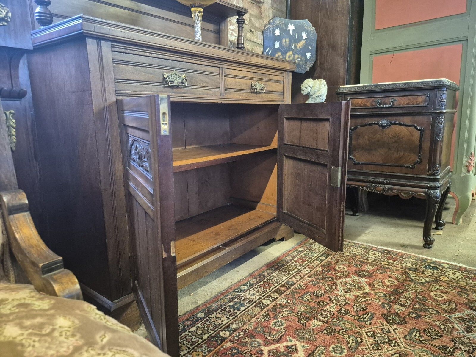 A Boho Character Victorian/Edwardian Mirror Back Mahogany Chiffonier Sideboard photo Furniture