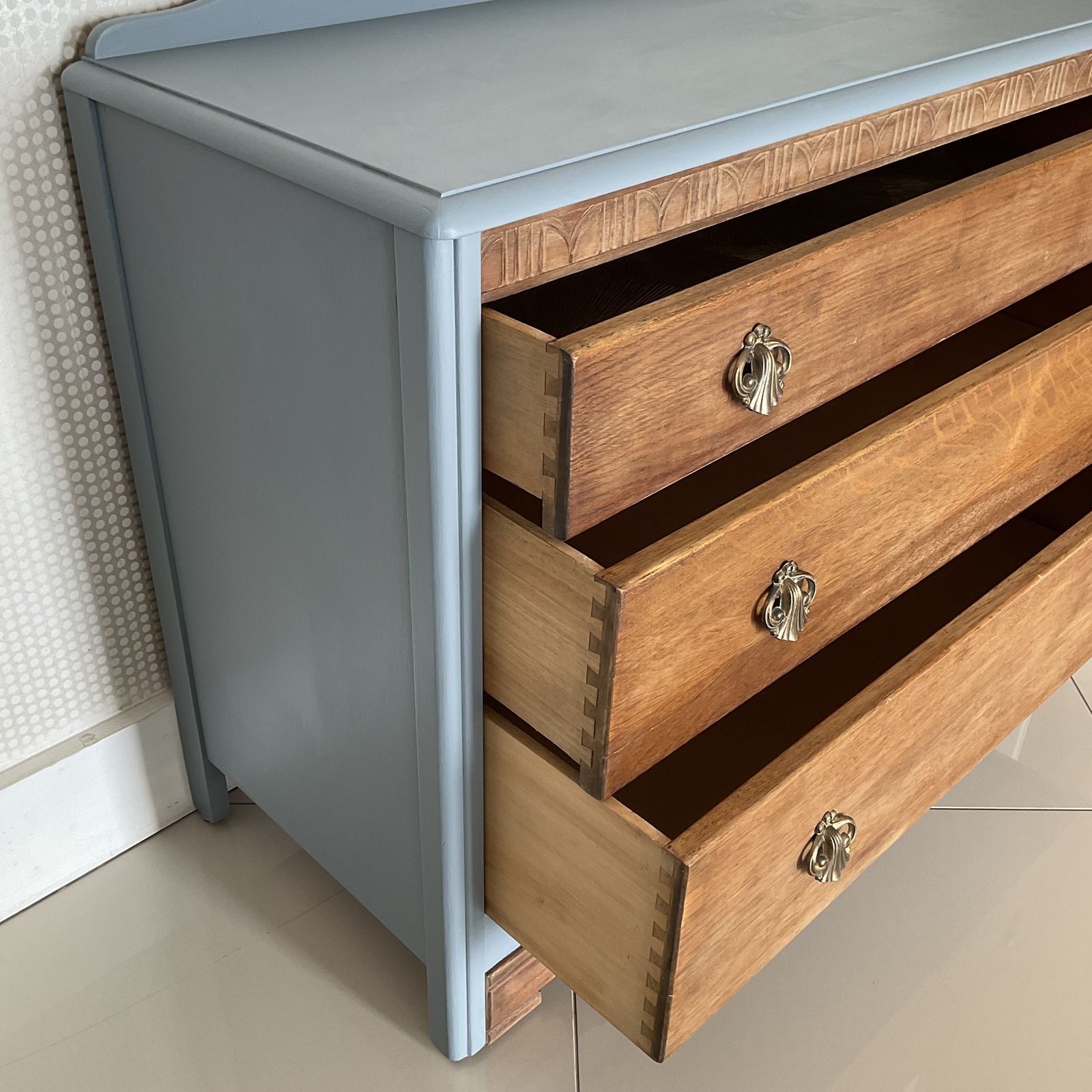 Harris Lebus Mcm Vintage 3 Drawer Chest Of Drawers photo 425.0