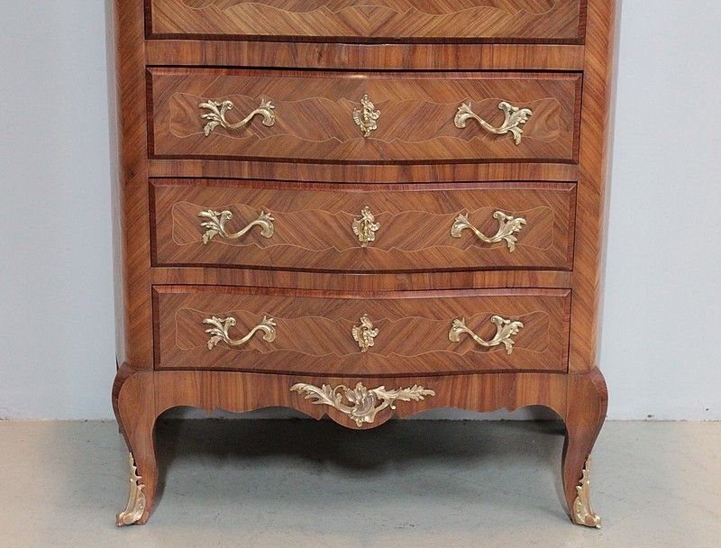 Secretary Louis XV Style Marquetry 20th photo for sale