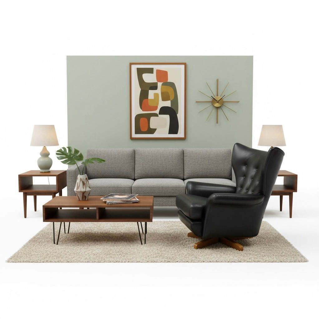 Vono "Model 6250 Style" Wing Back Swivel Chair. photo furniture