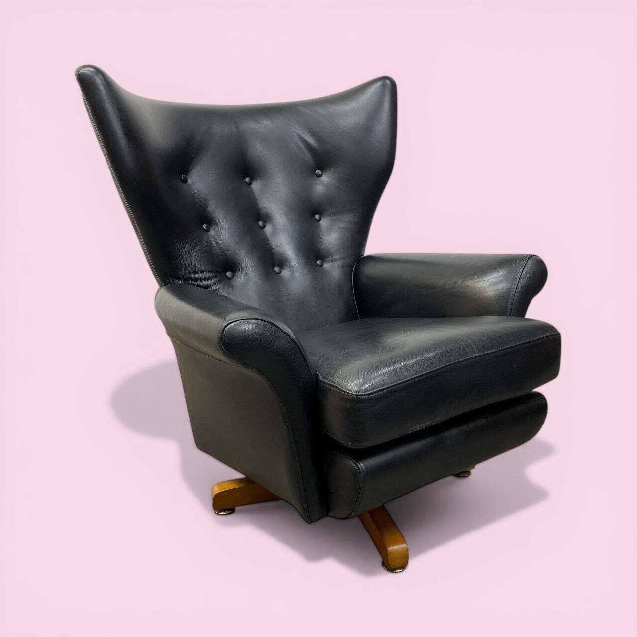 Vono "Model 6250 Style" Wing Back Swivel Chair. photo for sale