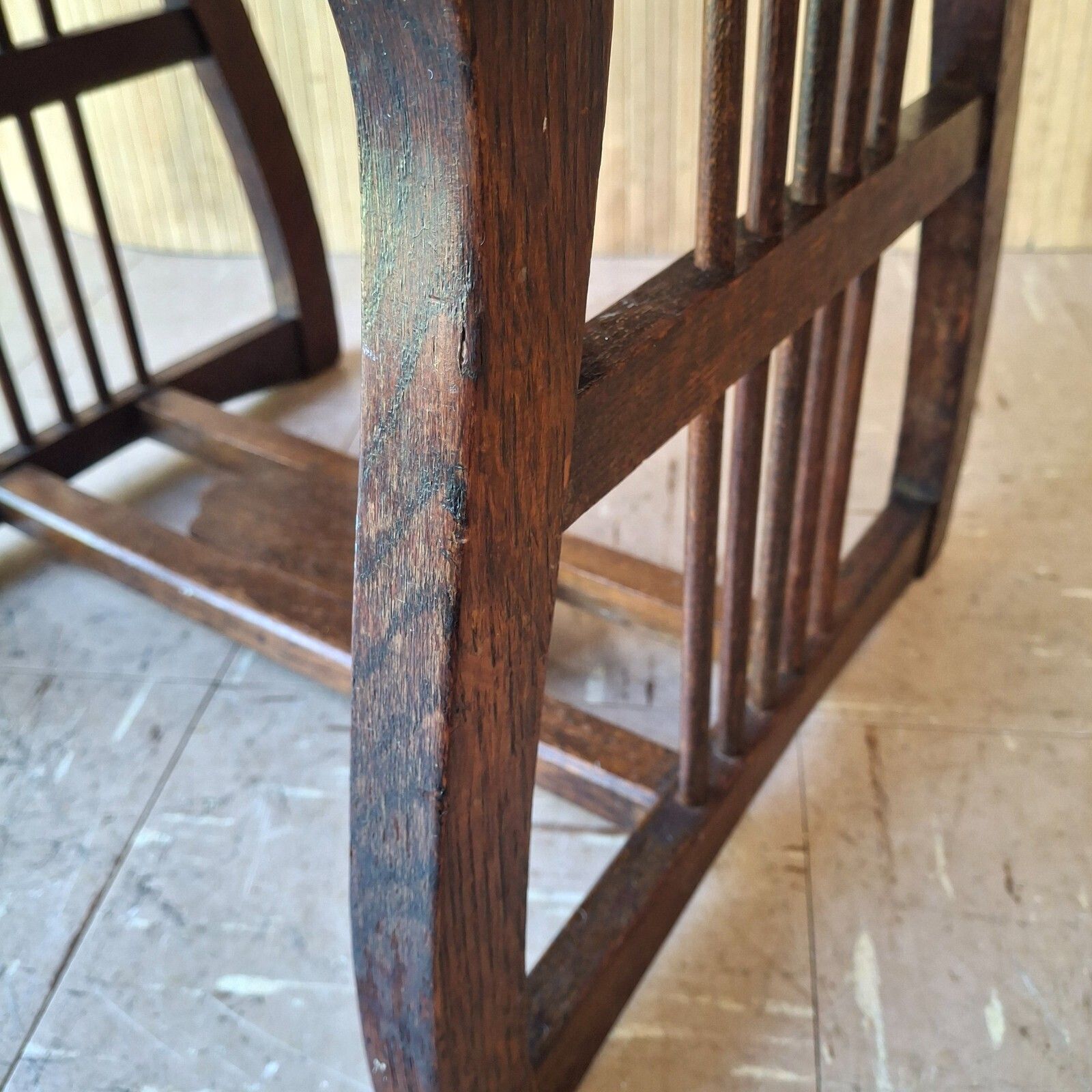 photo vintage Fab Antique Dark Oak Piano Dressing Stool Blue Green Ombre Velvet