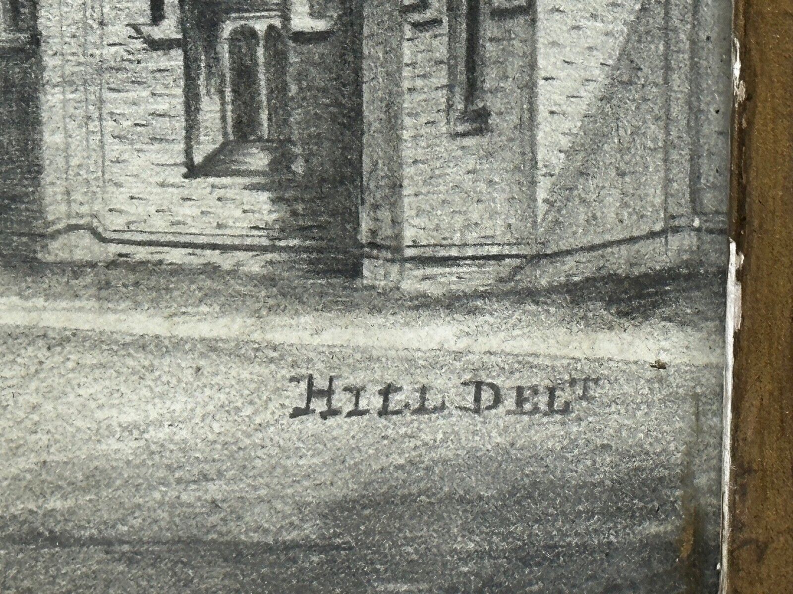 Rare Georgian Architectural Drawing Of Gisborne Court, Peterhouse, Cambridge British School, Early 19th Century, In The Manner Of Joseph Michael Gandy photo vinterior