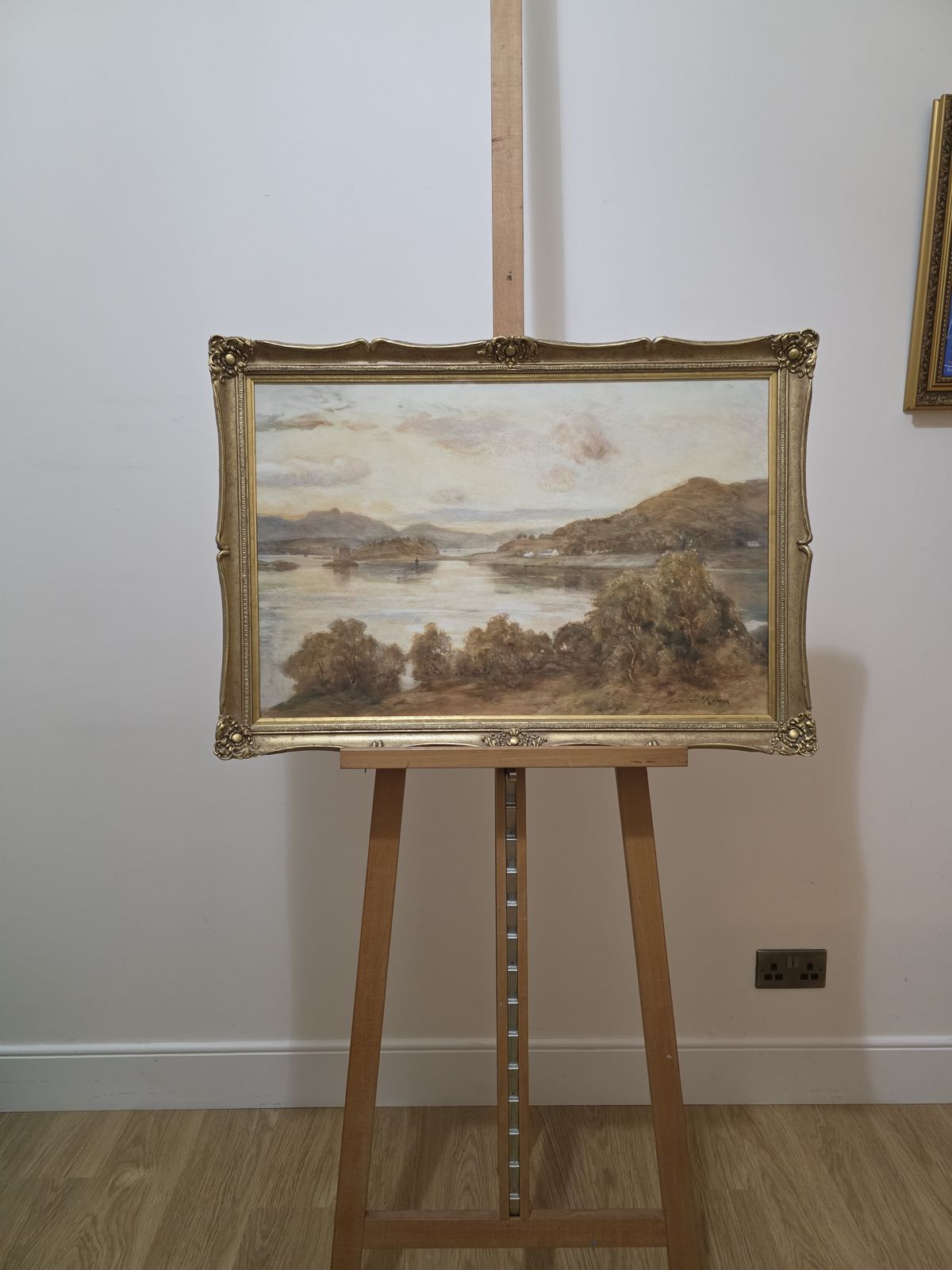 James Scott Kinnear (1846–1917), Castle Stalker, Signed Scottish Watercolour In Ornate Gilt Frame photo vinterior
