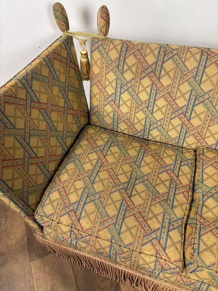 Edwardian Knole Type Drop Arm Two Seater Sofa photo for sale