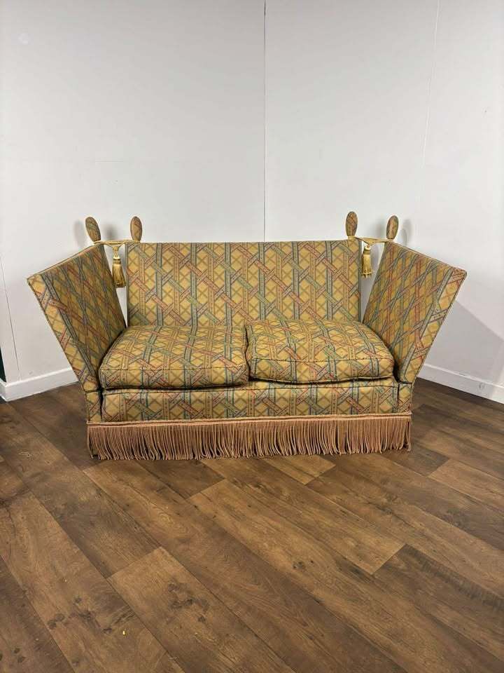 Edwardian Knole Type Drop Arm Two Seater Sofa photo Furniture