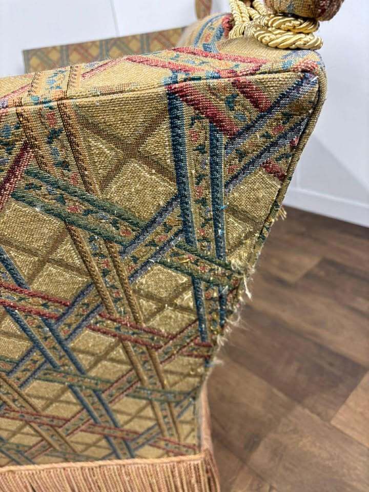 photo for sale Edwardian Knole Type Drop Arm Two Seater Sofa