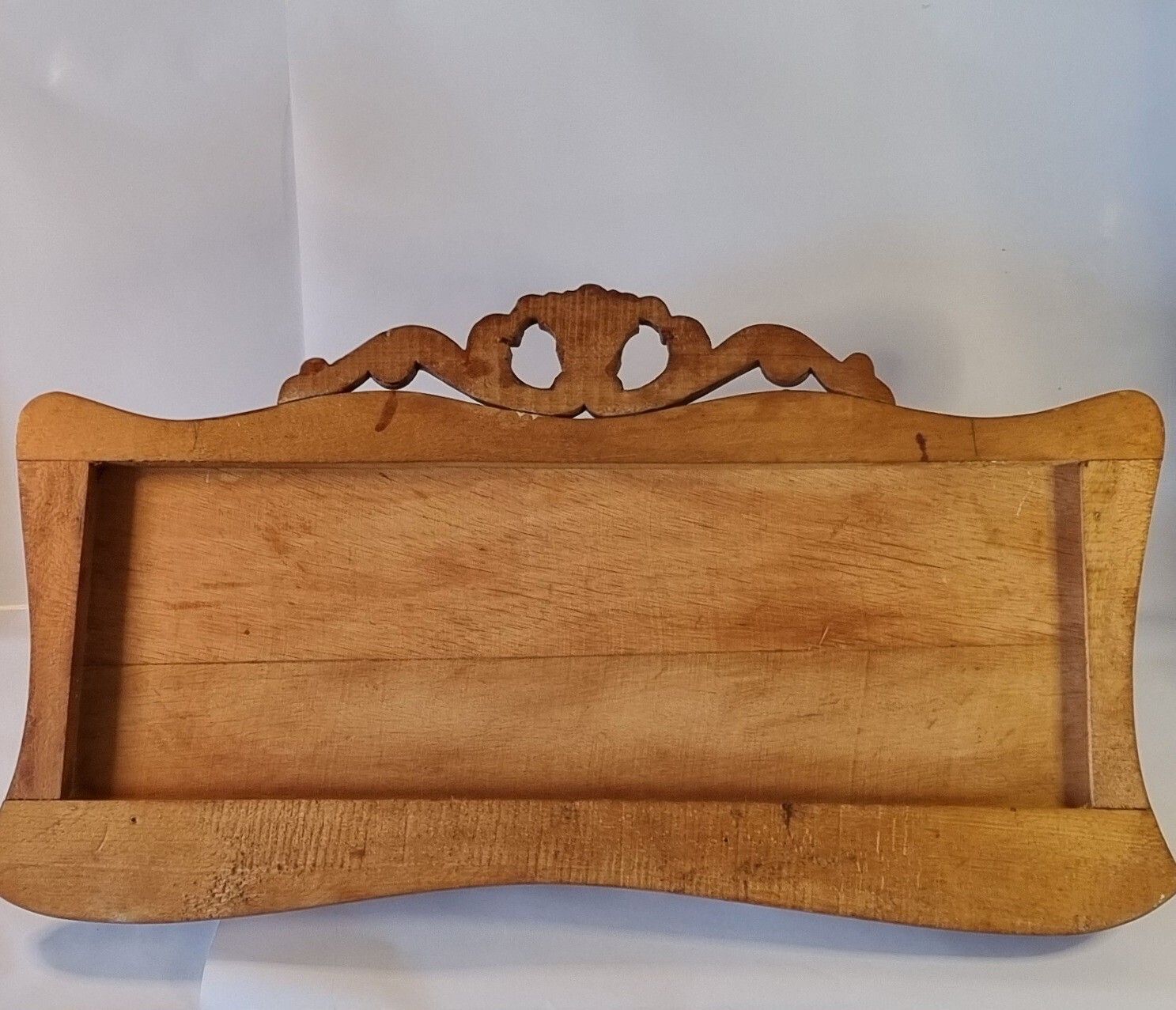 photo buy Vintage Ornate Wooden French Coat & Hat Rack 4 Hooks Wall Mounted Walnut Veneer