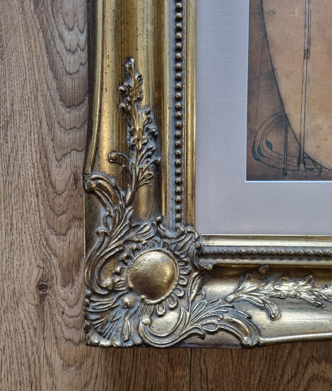 Art Ornate Gold Framed Art Print After Margaret Makintosh The May Queen Art Nouveau photo