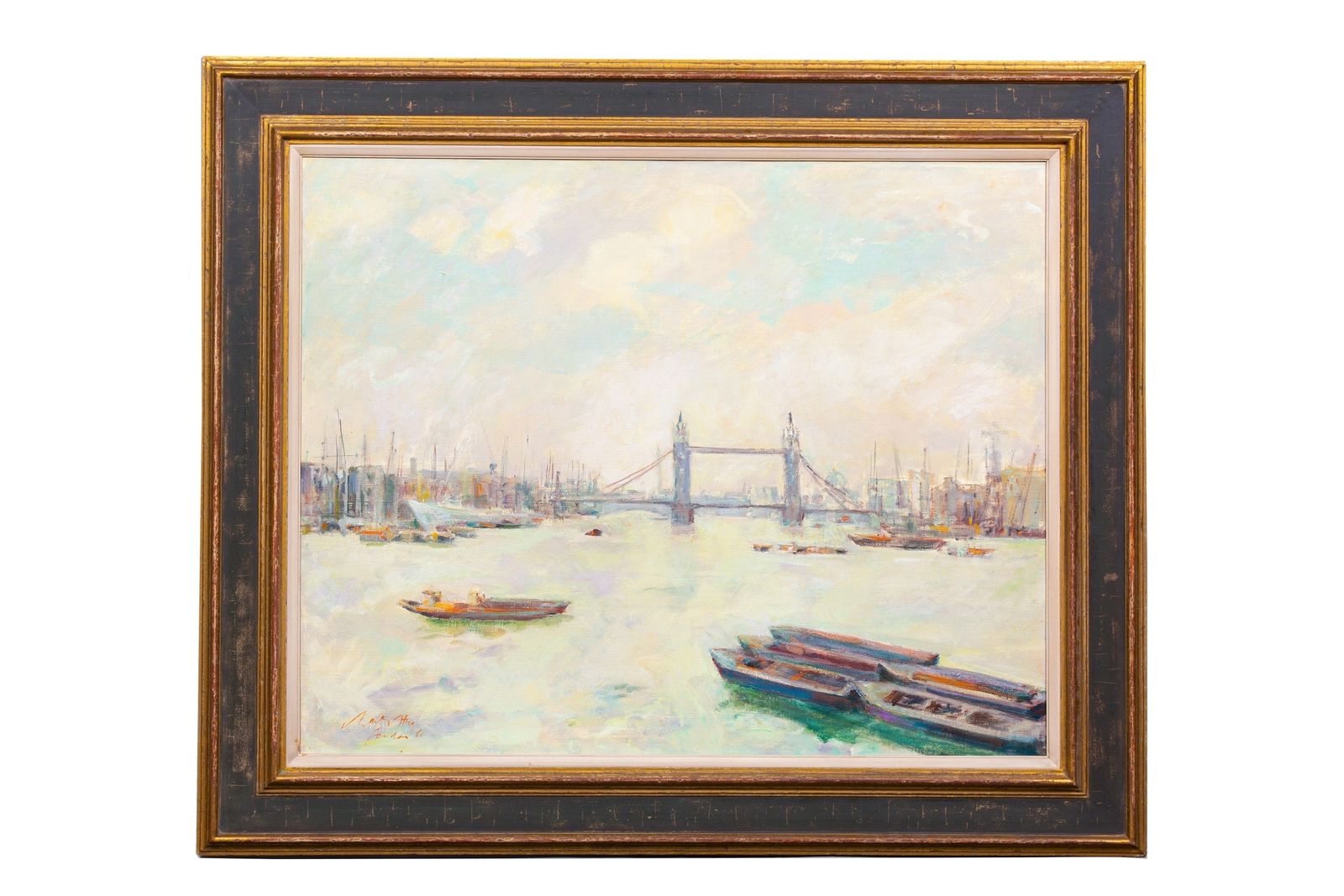 'River Thames And The Tower Bridge, London' Door Charles Hug ( 1899 – 1979 ) photo furniture