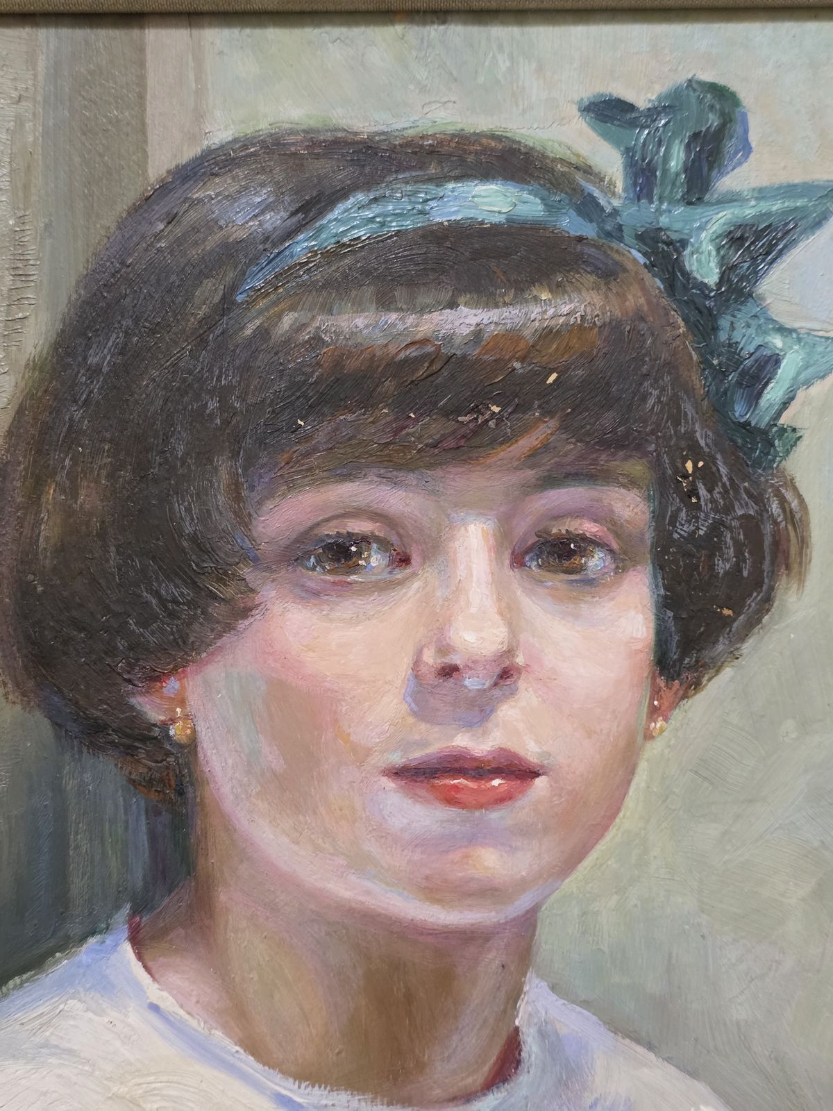 Attributed To Zulema “Zula” Barcons Aresti, ‘Quelita’ – Early 20th Century Oil Portrait Of A Young Girl photo furniture