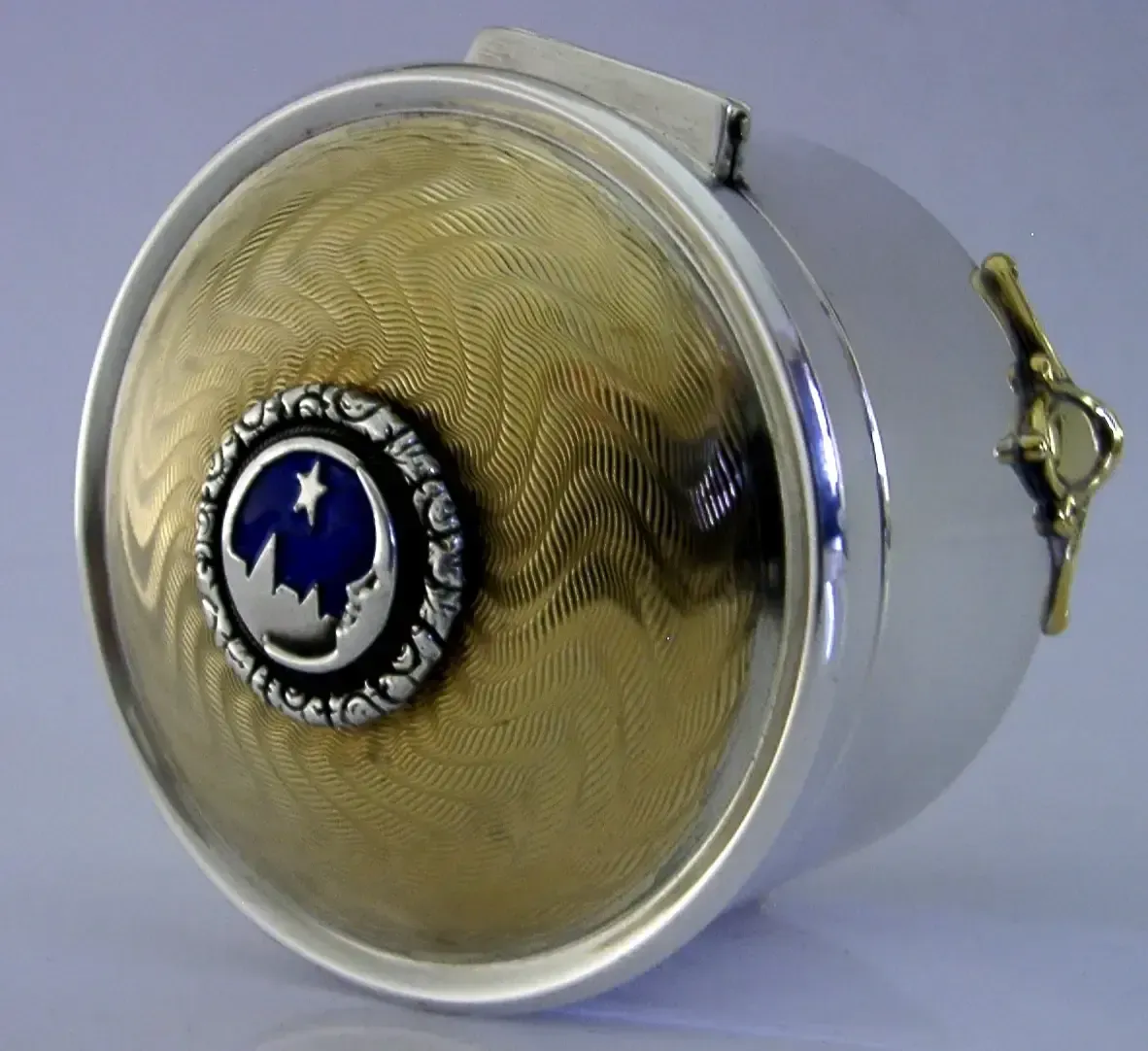Silent Night Sterling Silver Gilt Enamel Musical Box 1981 Cased 76 Of Only 500 photo for sale