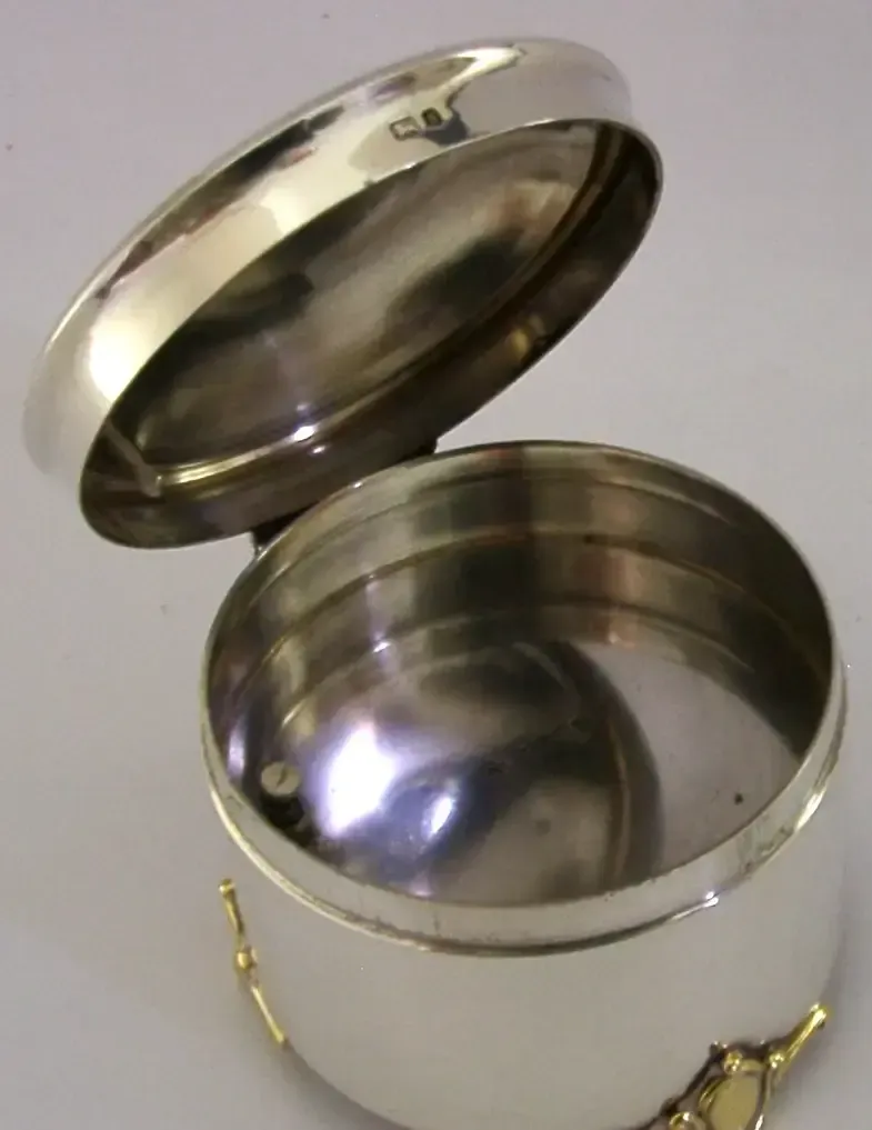 photo for sale Silent Night Sterling Silver Gilt Enamel Musical Box 1981 Cased 76 Of Only 500