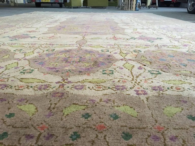 Art Nouveau Hand Knotted Carpet With Floral Design, Theo Nieuwenhuis, 1890 1905 photo buy