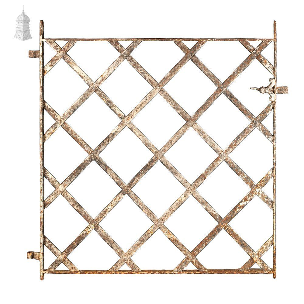Diamond Lattice Gate, Wrought Iron photo for sale