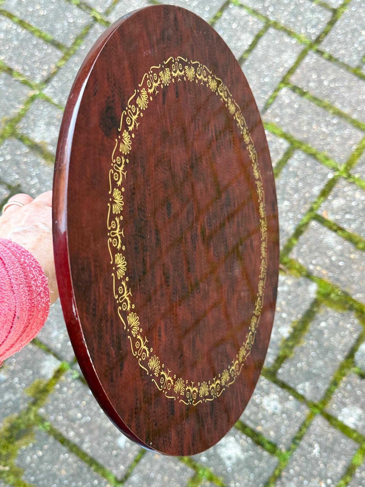 Quirky 1980s Faux Burr Effect Wine Table, Plant Stand photo Home Decor