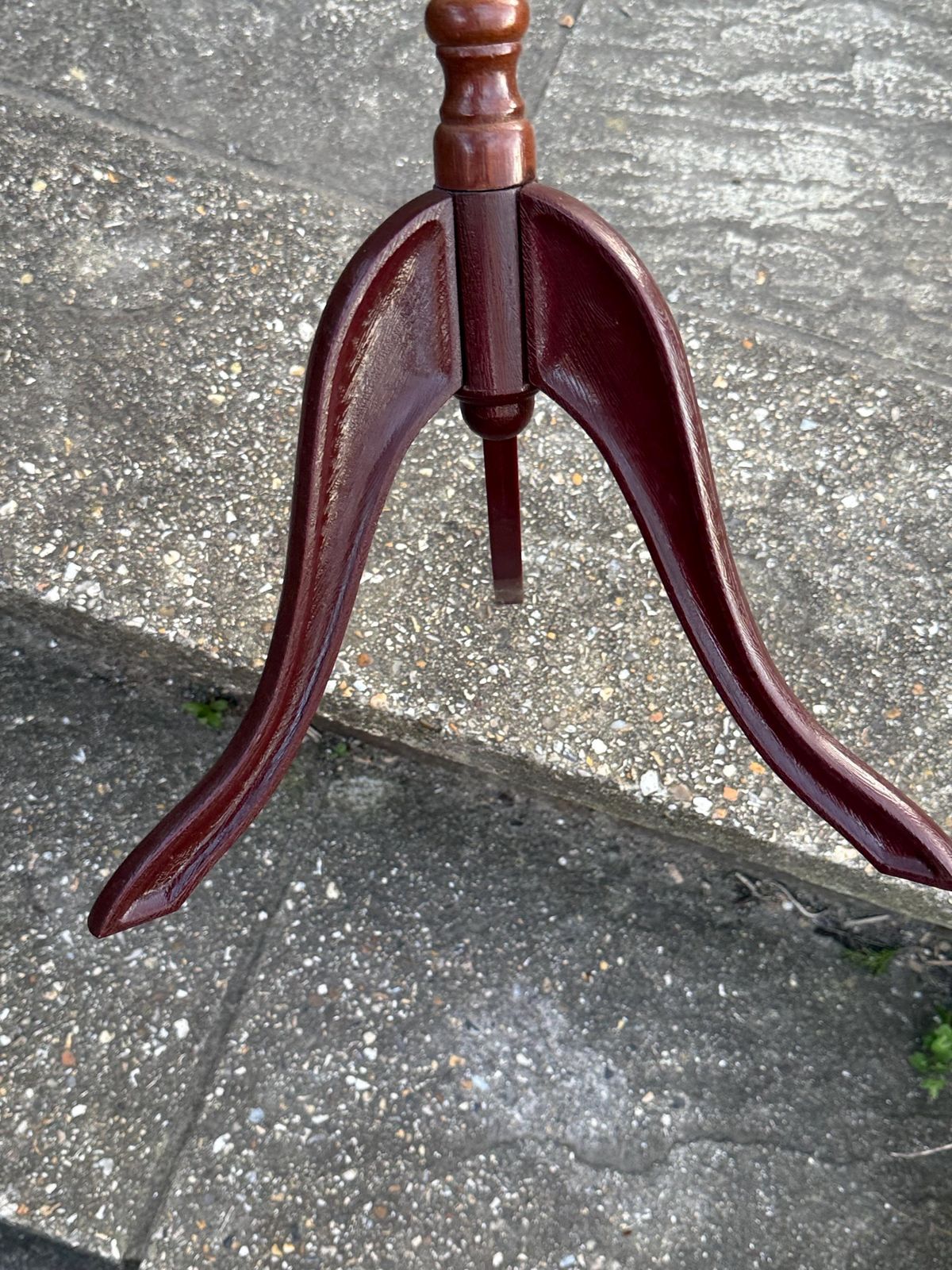 105.0 Quirky 1980s Faux Burr Effect Wine Table, Plant Stand photo