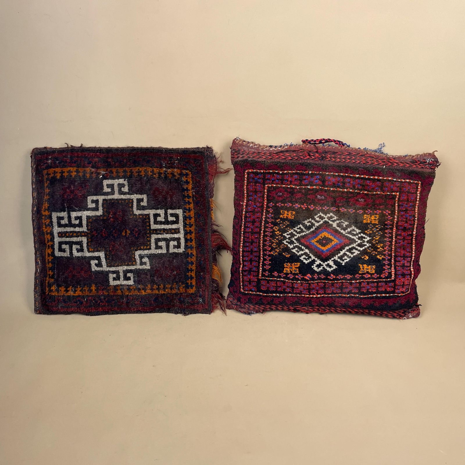 Moroccan Cushion Covers Handwoven Wool Kilim Berber Geometric Pair Set Of 2 Filled Scatter Cushion Sofa Pillow Boho Decorative photo Textiles