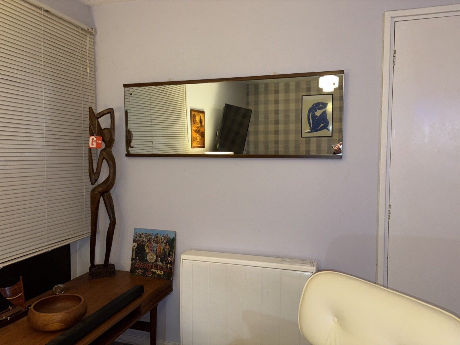 Mid Century Homeworthy Afromasic Teak Wall Mirror   Danish Style   Retro photo for sale
