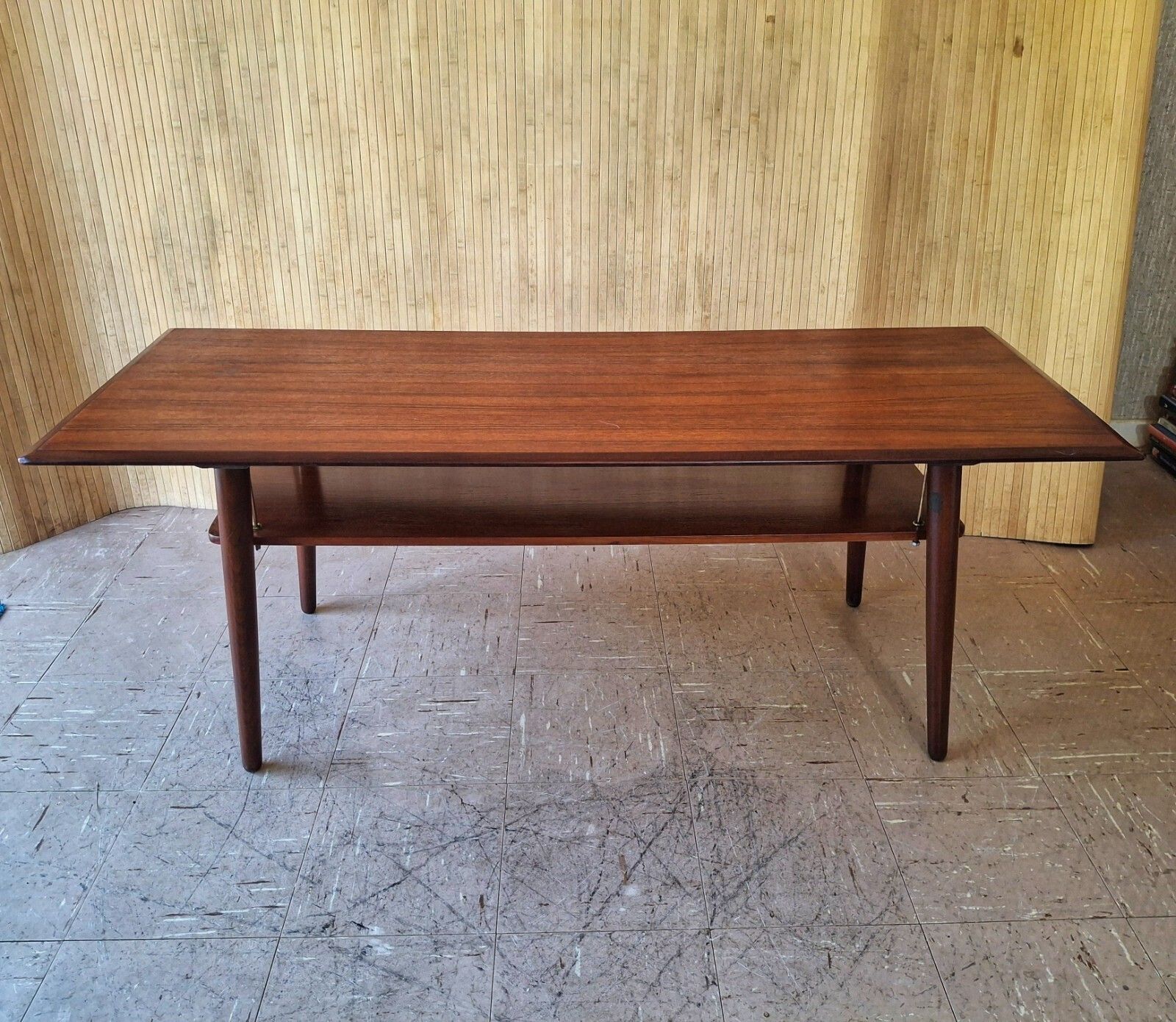 Fab Mid Century 1960s Danish Hakon Madsen Long Teak Coffee Table